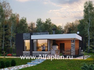 Дом из бревна с плоской крышей (73 фото) - красивые картинки и HD фото